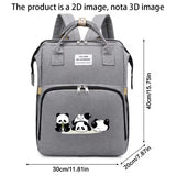 Diaper Bag for Moms & - Large-Capacity Nursing Backpack/Handbag with Adjustable Strap, Bottle Warmer, Cute Panda Print - Travel, Hospital, Commuting - Durable Bag