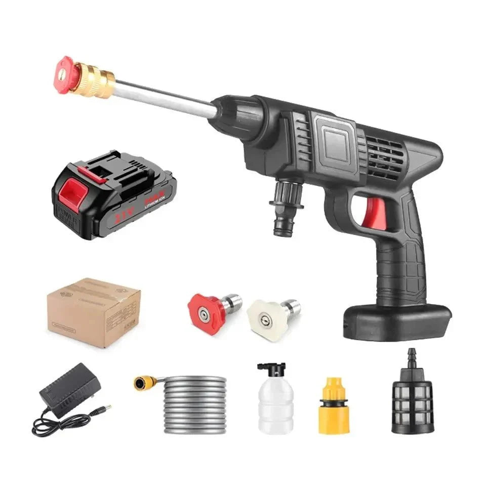 Cordless Pressure Washer Gun with Battery & Carry Case | Portable High Pressure Car Washer Spray Gun