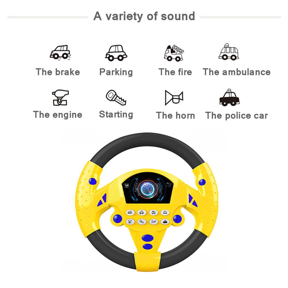Interactive Car Steering Wheel Toy for Kids  with Sound & Buttons