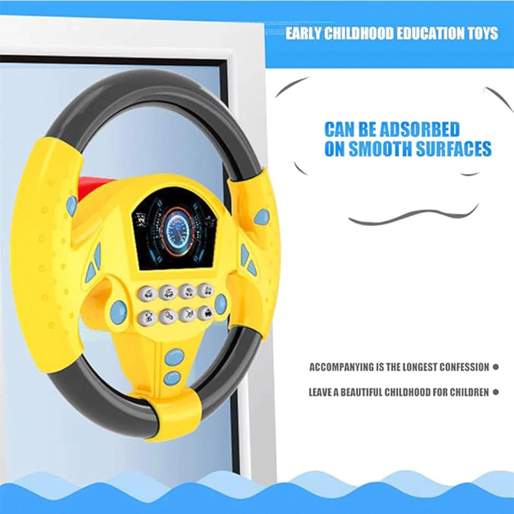 Interactive Car Steering Wheel Toy for Kids  with Sound & Buttons