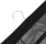 72 Pocket Hanging Organizer, Double Sided Hanging Display Storage Bag, Transparent Window Jewelry Bag, Dust-proof Foldable Bag, Multifunction Wardrobe Storage Holder Bag with Hook, Dual Sided Jewellery Carrier