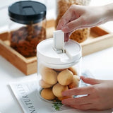 Set Of 3 Transparent Cookie Jar, Transparent Sealed Cans Jars For Spices, Multi Capacity Grain Storage Box, Kitchen Snacks Dry Plastic Fresh Keeping Tank