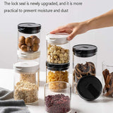 Set Of 3 Transparent Cookie Jar, Transparent Sealed Cans Jars For Spices, Multi Capacity Grain Storage Box, Kitchen Snacks Dry Plastic Fresh Keeping Tank