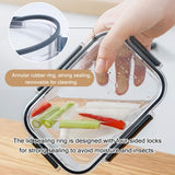 Set Of 3 Acrylic Food Container, Food Vegetable And Fruit Storage Box, Refrigerator Acrylic Meal Prep Containers, Multifunctional Reusable Food Storage Box With Lid