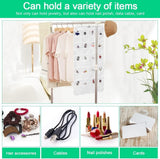 72 Pocket Hanging Organizer, Double Sided Hanging Display Storage Bag, Transparent Window Jewelry Bag, Dust-proof Foldable Bag, Multifunction Wardrobe Storage Holder Bag with Hook, Dual Sided Jewellery Carrier