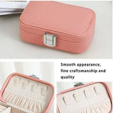 Mini Rectangular Leather Jewellery Box, Mini Macaron Jewelry Box, Double Layer Jewellery Storage Box, Travel Jewellery Ornaments Storage Case, Multifunction Necklace Earring Storage Case, Jewellery Display Case