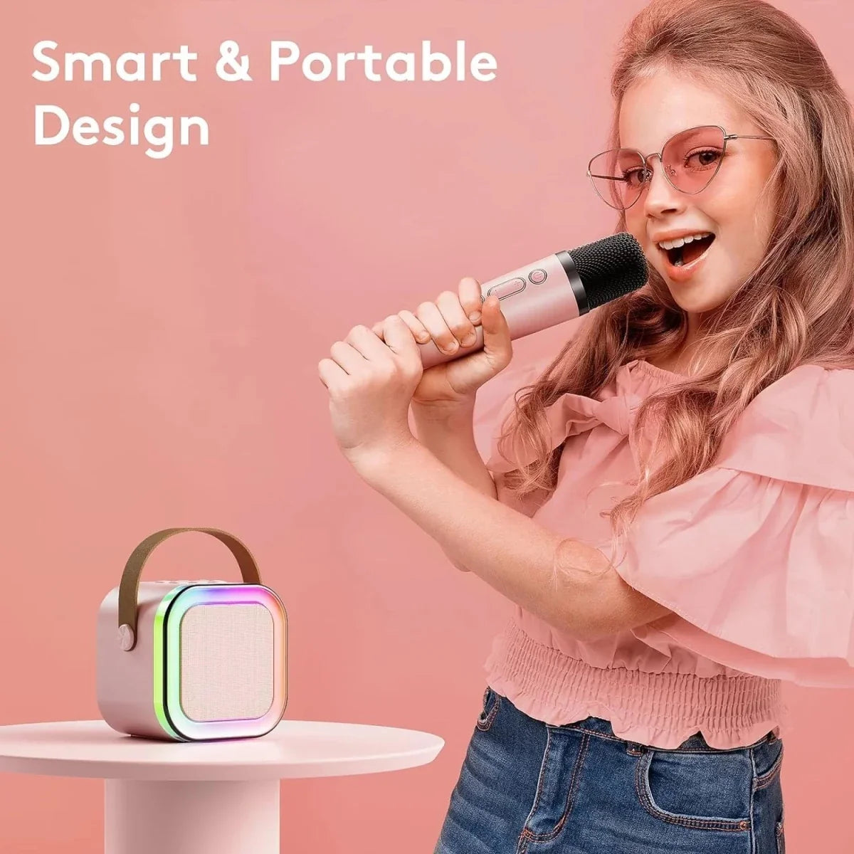 K12 Portable KTV Bluetooth Karaoke Speaker with Mic | RGB Lights | Party & Home Entertainment