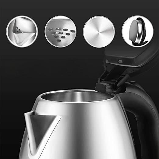 2L Stainless Steel Electric Kettle, Electric Teapot Water Boiler, Samovar Tea Thermos Pot, Anti Over Heat Thermal Mug, Portable Travel Water Boiler, Household Quick Heating Hot Water Boil Kettles, Electric Automatic Cut Off Jug Kettle