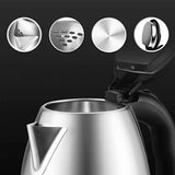 2L Stainless Steel Electric Kettle, Electric Teapot Water Boiler, Samovar Tea Thermos Pot, Anti Over Heat Thermal Mug, Portable Travel Water Boiler, Household Quick Heating Hot Water Boil Kettles, Electric Automatic Cut Off Jug Kettle