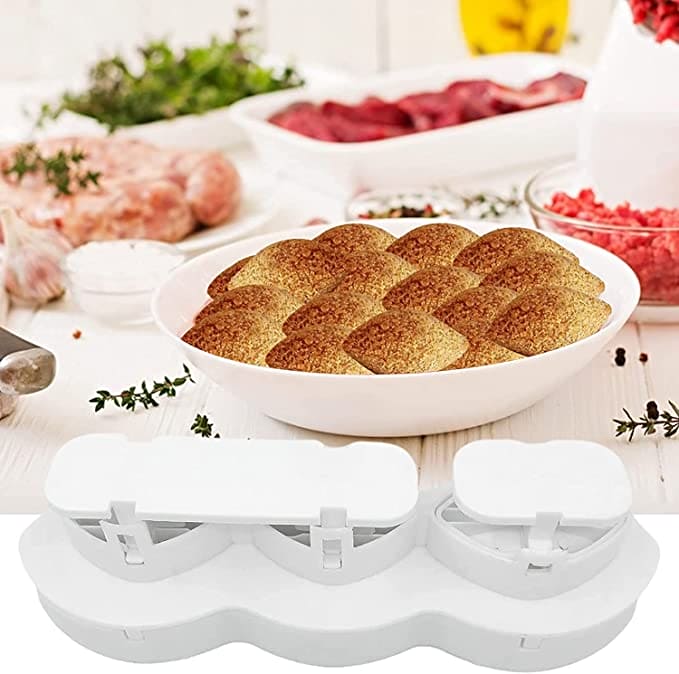 Manual Kabab Maker, Plastic Meatball Mold, Kitchen Homemade Stuffed Meatballs Maker, Kebbah Ballers Makers, Rugby Shape Meatball Mold, Stuffed Meatballs Apparatus, Fried Kebbah Kitchen Cooking Tools