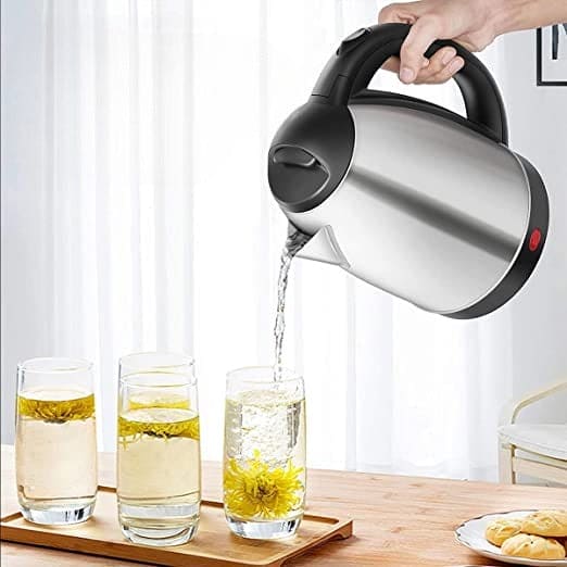2L Stainless Steel Electric Kettle, Electric Teapot Water Boiler, Samovar Tea Thermos Pot, Anti Over Heat Thermal Mug, Portable Travel Water Boiler, Household Quick Heating Hot Water Boil Kettles, Electric Automatic Cut Off Jug Kettle