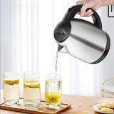 2L Stainless Steel Electric Kettle, Electric Teapot Water Boiler, Samovar Tea Thermos Pot, Anti Over Heat Thermal Mug, Portable Travel Water Boiler, Household Quick Heating Hot Water Boil Kettles, Electric Automatic Cut Off Jug Kettle
