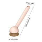 Kitchen Cleaning Brush with Soap Dispenser – Long Handle Rotating Pot & Dish Scrubber