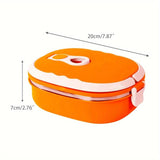 Warmer Lunch Box, Student Square Lunch Box, Stainless Steel Thermal Food Container, Rectangular Bento Box With Handle, Portable Travel Bowl For Meal, Multipurpose Durable Food Case, 900ml Kids Thermos for Hot Food