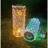 Rectangle Crystal Lamp With Bluetooth Speaker, Projector Rose Desk Lamps With Bluetooth Speaker, Bluetooth Speaker Crystal Lamp with Remote