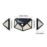 100 LED Solar Light, Motion Sensor Outdoor Solar Lamp, Courtyard Waterproof Stairs Outdoor Wall Light, Multifunctional Solar Lamp, Outdoor Garden Decoration Solar Led Light, Sunlight Powered Spotlight with Motion Sensor