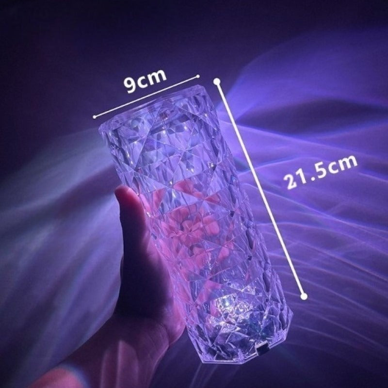 Rectangle Crystal Lamp With Bluetooth Speaker, Projector Rose Desk Lamps With Bluetooth Speaker, Bluetooth Speaker Crystal Lamp with Remote