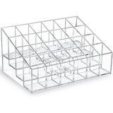 24 Grid Lipstick Holder, Acrylic Lipstick Nail Polish And Jewellery Display Rack, Visible Clear Cosmetic Makeup Brush Stand, Reusable Beauty Organizer, Large Capacity Clear Vanity Versatile Usage Makeup Storage Case