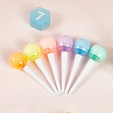 Set Of 6 Lollipop Highlighter, Colorful Marker Highlighter Pen For School Kids, Mini Lollipop Student Marker, Fluorescent Coloring Pens for Student Office School Home