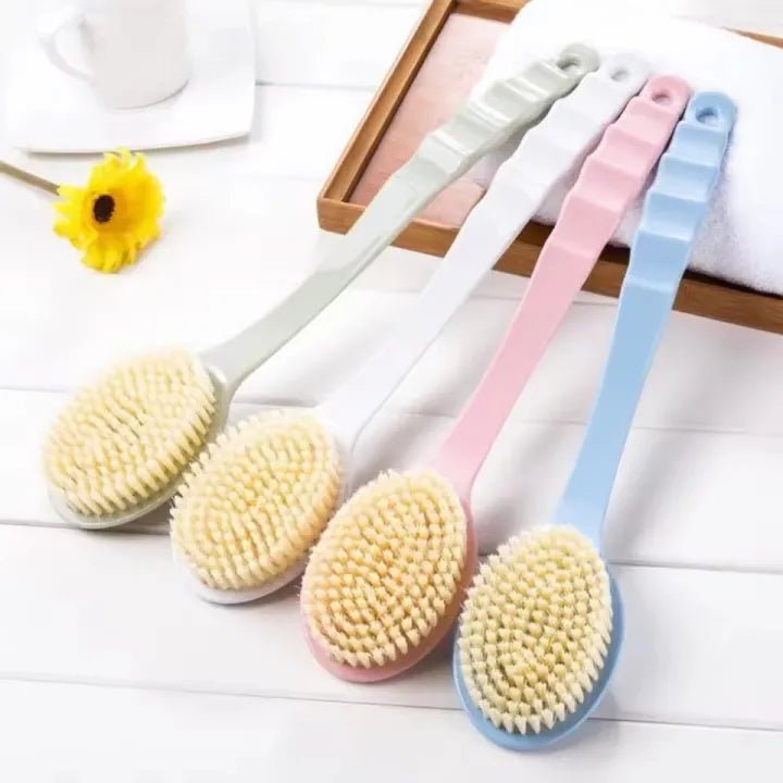 Long Handle Bath Brush – Soft Exfoliating Body Scrubber & Skin Cleaning Tool