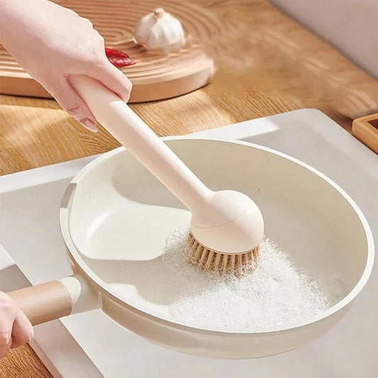 Long Handle Rotatable Dish Brush – Heavy‑Duty Kitchen Cleaning Scrubber