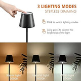 LuxeGlow Rechargeable LED Side Lamp – Minimalist Black & White Cordless Lamp