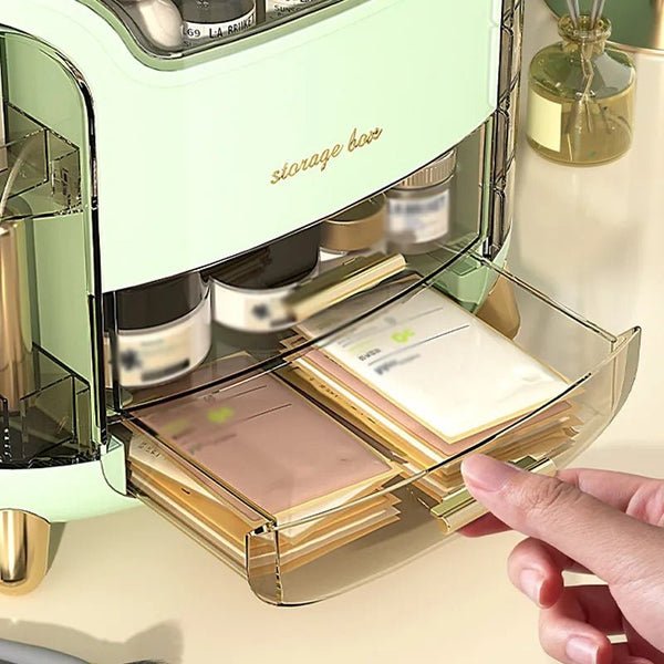 Luxury Desktop Cosmetic Organizer – Elegant Makeup & Skincare Storage