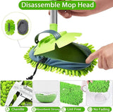 Microfiber Car Wash Brush, Mitt Sponge With Long Handle, Telescopic Cleaning Mop,  Adjustable Super Absorbent Washing Mop, 2 In 1 Wash Dust Cleaning Mop, Multifunctional Home Automobile Dust Removal Mop