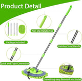 Microfiber Car Wash Brush, Mitt Sponge With Long Handle, Telescopic Cleaning Mop,  Adjustable Super Absorbent Washing Mop, 2 In 1 Wash Dust Cleaning Mop, Multifunctional Home Automobile Dust Removal Mop