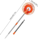 Round Spin Mop For Wash, Multifunctional Wash Floor Mop, Three Section Telescopic Handle Household Tool, Glass Floors Car Wash Mop, Rotating Wall Cleaning Mop