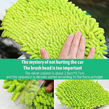 Microfiber Car Wash Brush, Mitt Sponge With Long Handle, Telescopic Cleaning Mop,  Adjustable Super Absorbent Washing Mop, 2 In 1 Wash Dust Cleaning Mop, Multifunctional Home Automobile Dust Removal Mop