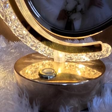 LED Crystal Moon Photo Lamp, Half Moon Crystal LED Frame, Glass Moon Crystal Led Photo Frame