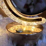 LED Crystal Moon Photo Lamp, Half Moon Crystal LED Frame, Glass Moon Crystal Led Photo Frame