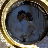 LED Crystal Moon Photo Lamp, Half Moon Crystal LED Frame, Glass Moon Crystal Led Photo Frame