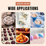 Triple Meat Ball Maker, Meat Tool With Spoon, Fried Fish Beef Meat Making Balls Mold, Kitchen Meatballs Scoop, Home Cooking Tool, Triple Meat Club Maker with Cutting Spatulas, Non Stick Plastic Apparatus Maker Clip