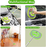 Microfiber Car Wash Brush, Mitt Sponge With Long Handle, Telescopic Cleaning Mop,  Adjustable Super Absorbent Washing Mop, 2 In 1 Wash Dust Cleaning Mop, Multifunctional Home Automobile Dust Removal Mop
