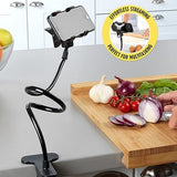 Goose Neck Flexible Phone Holder, Universal Lazy Mobile Phone Stand, Long Arm Cell Phone Holder, Car Mobile Clip Holder Stand, Multifunction Universal Long Arm Bracket, Portable Foldable Metal Lazy Stand Clamp