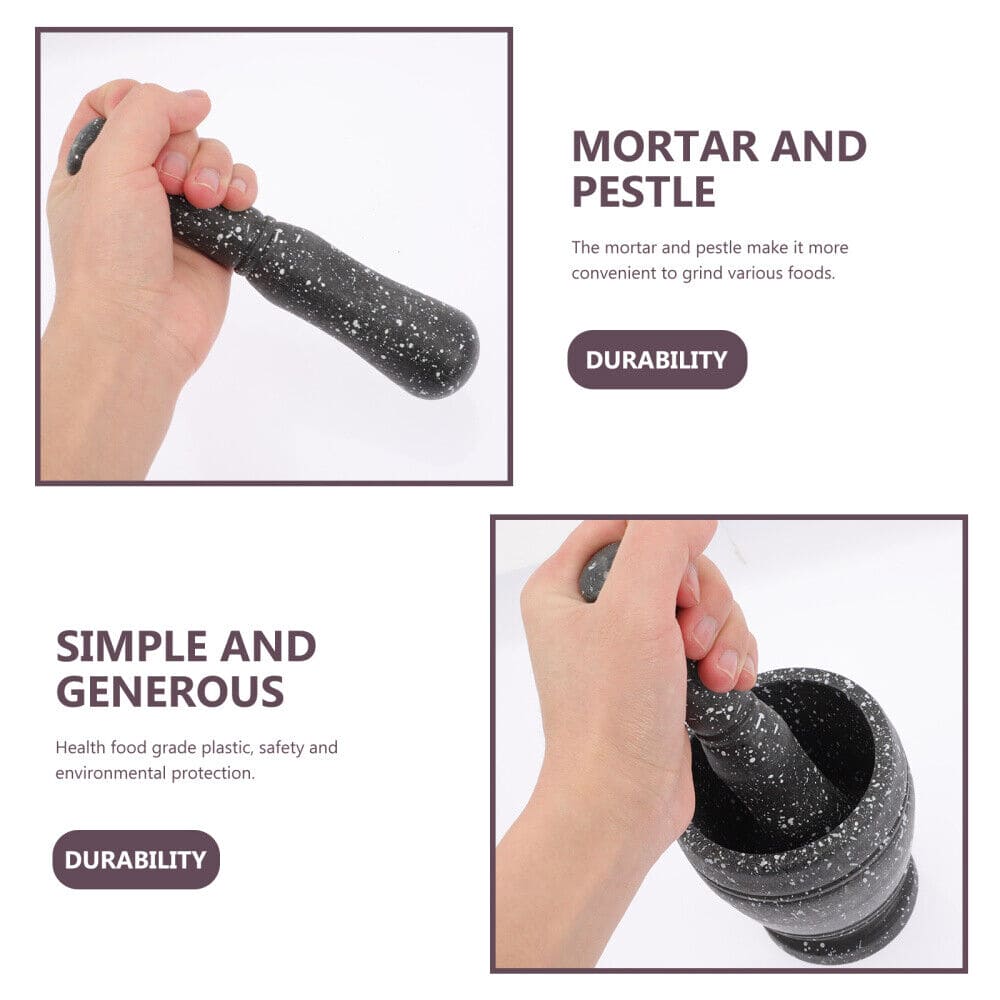Spice Crusher Bowl, Garlic Herb Spice Mixing Grinding Bowl, Kitchen Imam Dasta Set, Household Grinder Garlic Masher Bowl, Multifunctional Garlic Herb Spice Pill Cup Grinder, DIY Sauce Making Mills, Marble Pattern Pestle Grinding Tool For Kitchen