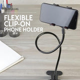 Goose Neck Flexible Phone Holder, Universal Lazy Mobile Phone Stand, Long Arm Cell Phone Holder, Car Mobile Clip Holder Stand, Multifunction Universal Long Arm Bracket, Portable Foldable Metal Lazy Stand Clamp