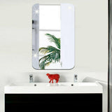 Rectangular Mirror Sticker, Self Adhesive Wall Mirror Sheet, Flexible Non-Glass Mirror Tiles, Unbreakable Acrylic Wall Mirror, Home, Bathroom Magic Mirror Sticker