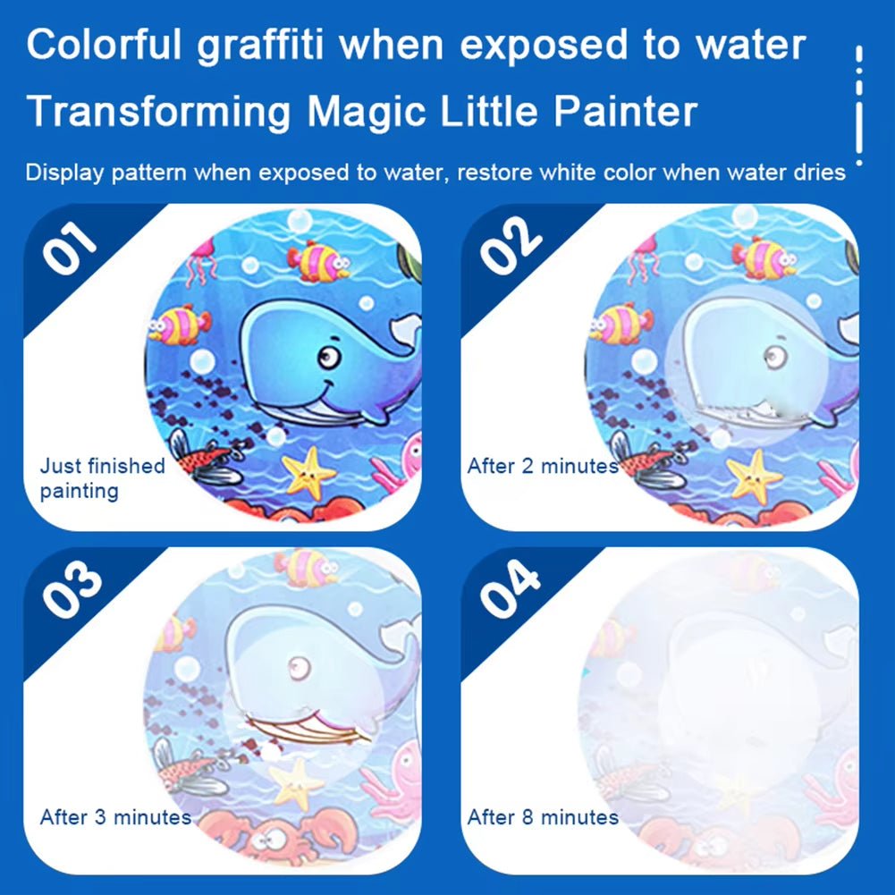 Magic Water Drawing Book – Reusable Educational Coloring Toy for Kids