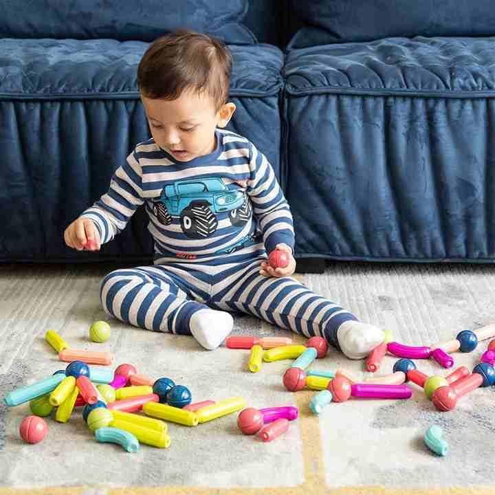 Magnetic Sticks Building Blocks Set 🧲 – 64 PCS Educational Construction Toy for Kids