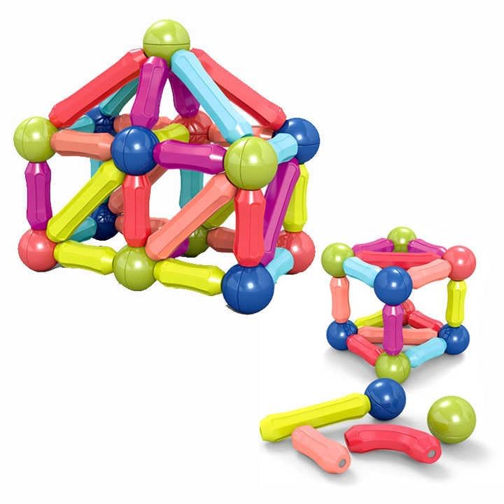 Magnetic Sticks Building Blocks Set 🧲 – 64 PCS Educational Construction Toy for Kids
