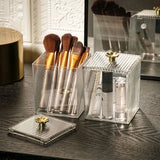 Makeup Cotton Pad & Swabs Storage Holder – Transparent Acrylic Organizer Box