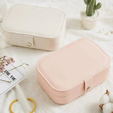 Medium-Sized Leather Jewelry Organizer – Elegant Storage Box for Accessories