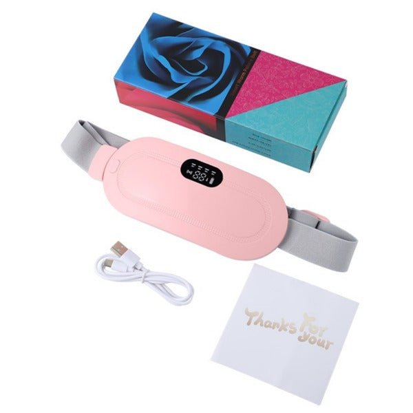 Menstrual Cramp Relief Belt | Heating & Vibrating Pain Relief for Period Cramps | Adjustable Comfort Wrap
