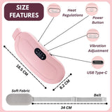 Menstrual Cramp Relief Belt | Heating & Vibrating Pain Relief for Period Cramps | Adjustable Comfort Wrap