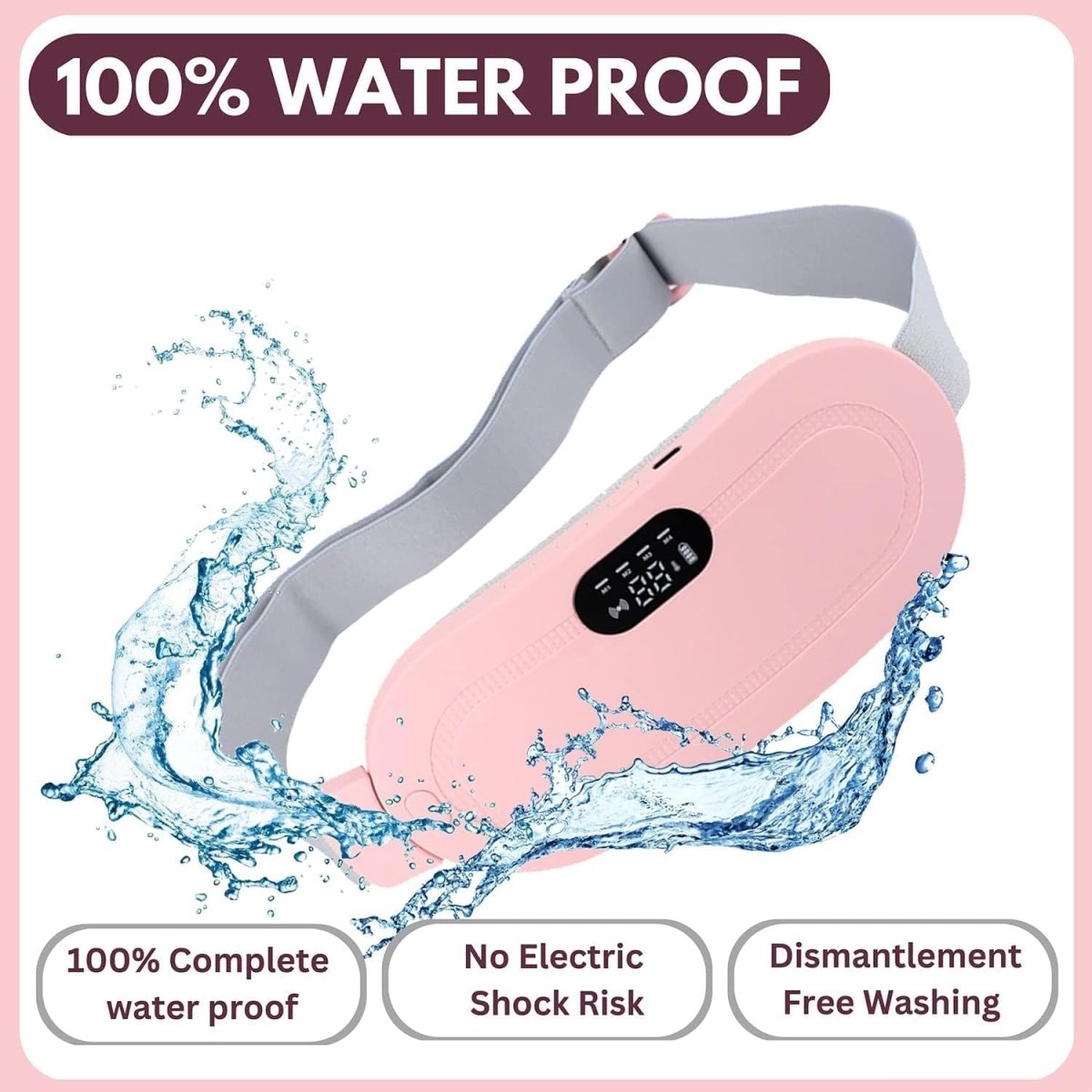 Menstrual Cramp Relief Belt | Heating & Vibrating Pain Relief for Period Cramps | Adjustable Comfort Wrap