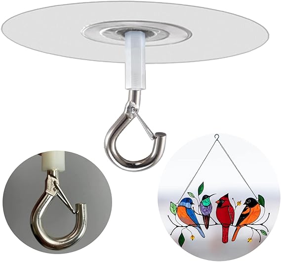 Metal Ceiling Hanging Hooks | Strong Hooks for Wind Chimes, Lamps & Decor(Pack of 2)