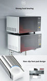 Microwave Oven Stand with 2 Hooks – Kitchen Storage & Organizer